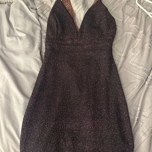Sparkly Spaghetti strap mini dress